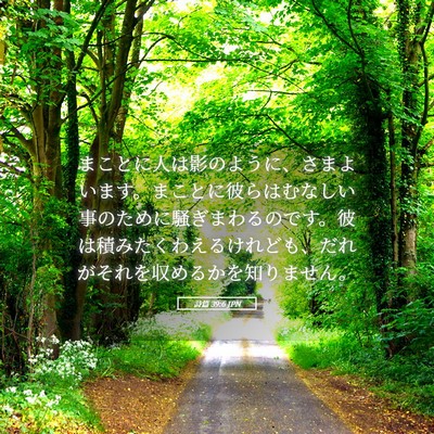 Picture 05 - 詩篇 39:6 JPN - まことに人は影のように、さまよい - Bible Verse Picture