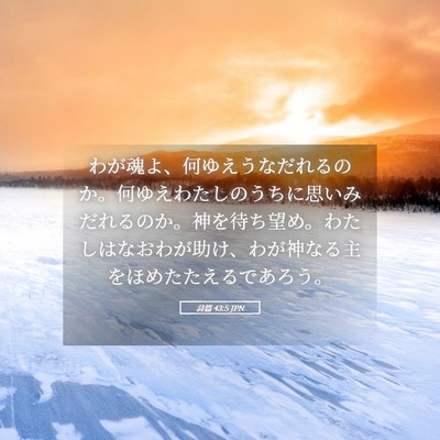Picture 05 - 詩篇 43:5 JPN - わが魂よ、何ゆえうなだれるのか。 - Bible Verse Picture