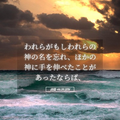 Picture 05 - 詩篇 44:20 JPN - われらがもしわれらの神の名を忘れ - Bible Verse Picture