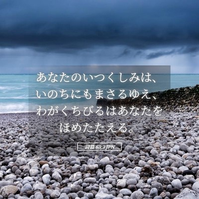 Picture 05 - 詩篇 63:3 JPN - あなたのいつくしみは、いのちにも - Bible Verse Picture