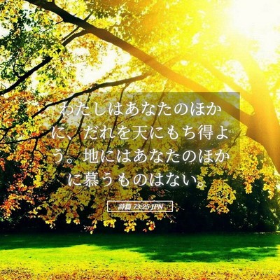 Picture 05 - 詩篇 73:25 JPN - わたしはあなたのほかに、だれを天 - Bible Verse Picture