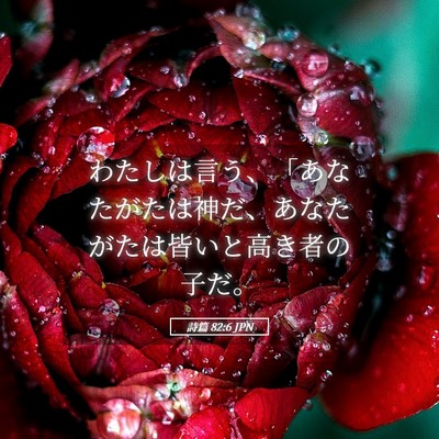 Picture 05 - 詩篇 82:6 JPN - わたしは言う、「あなたがたは神だ - Bible Verse Picture