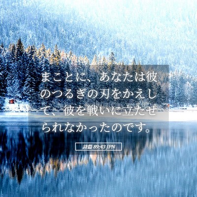 Picture 05 - 詩篇 89:43 JPN - まことに、あなたは彼のつるぎの刃 - Bible Verse Picture