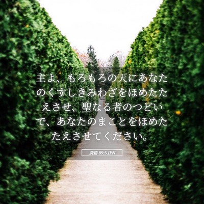 Picture 05 - 詩篇 89:5 JPN - 主よ、もろもろの天にあなたのくす - Bible Verse Picture