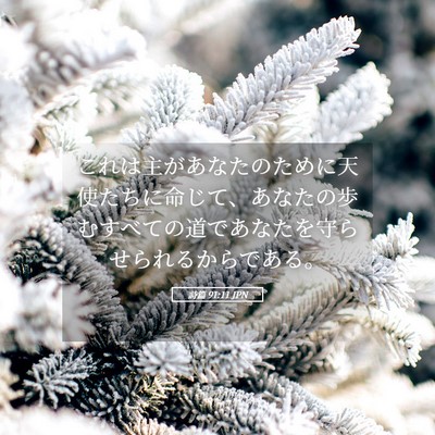 Picture 05 - 詩篇 91:11 JPN - これは主があなたのために天使たち - Bible Verse Picture