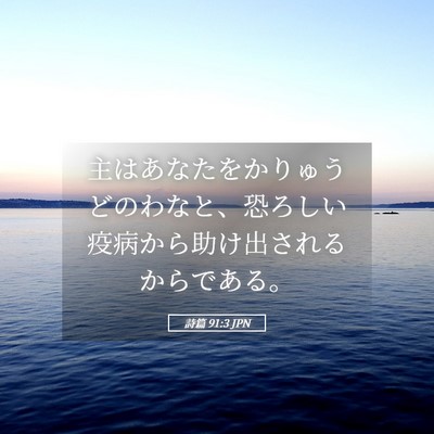 Picture 05 - 詩篇 91:3 JPN - 主はあなたをかりゅうどのわなと、 - Bible Verse Picture