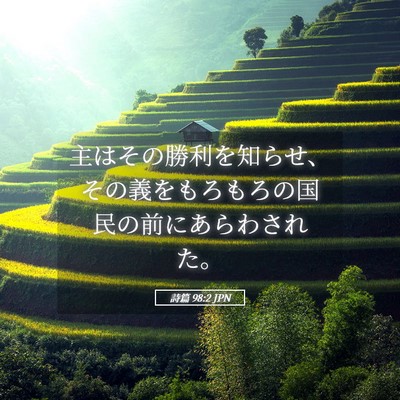 Picture 05 - 詩篇 98:2 JPN - 主はその勝利を知らせ、その義をも - Bible Verse Picture