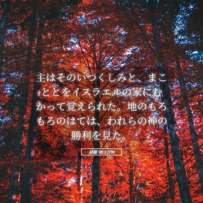 Picture 05 - 詩篇 98:3 JPN - 主はそのいつくしみと、まこととを - Bible Verse Picture