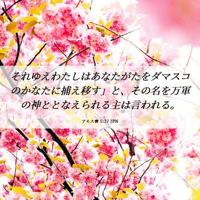 Picture 06 - アモス書 5:27 JPN - それゆえわたしはあなたがたをダマ - Bible Verse Picture