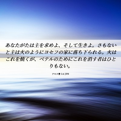 Picture 06 - アモス書 5:6 JPN - あなたがたは主を求めよ、そして生 - Bible Verse Picture