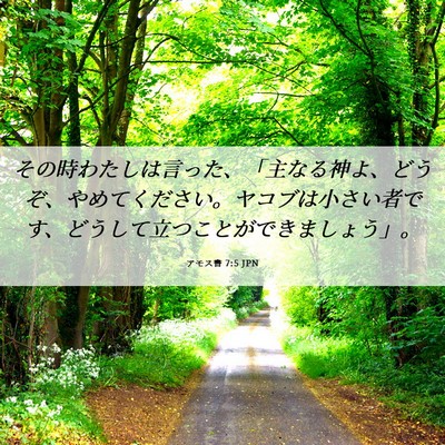 Picture 06 - アモス書 7:5 JPN - その時わたしは言った、「主なる神 - Bible Verse Picture