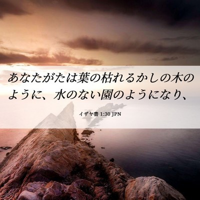 Picture 06 - イザヤ書 1:30 JPN - あなたがたは葉の枯れるかしの木の - Bible Verse Picture