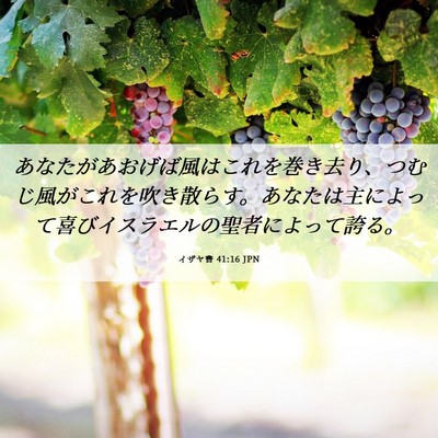 Picture 06 - イザヤ書 41:16 JPN - あなたがあおげば風はこれを巻き去 - Bible Verse Picture