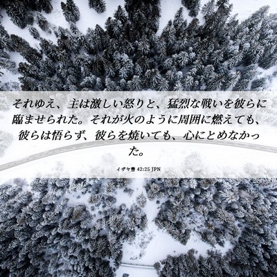 Picture 06 - イザヤ書 42:25 JPN - それゆえ、主は激しい怒りと、猛烈 - Bible Verse Picture