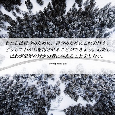 Picture 06 - イザヤ書 48:11 JPN - わたしは自分のために、自分のため - Bible Verse Picture