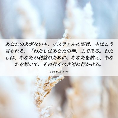 Picture 06 - イザヤ書 48:17 JPN - あなたのあがない主、イスラエルの - Bible Verse Picture