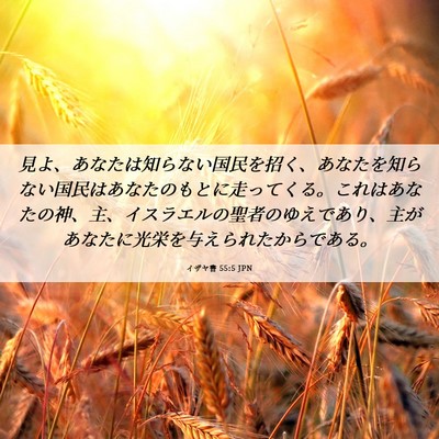 Picture 06 - イザヤ書 55:5 JPN - 見よ、あなたは知らない国民を招く - Bible Verse Picture