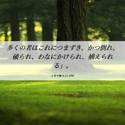 Picture 06 - イザヤ書 8:15 JPN - 多くの者はこれにつまずき、かつ倒 - Bible Verse Picture