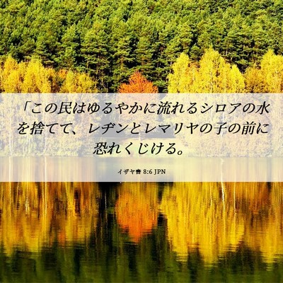 Picture 06 - イザヤ書 8:6 JPN - 「この民はゆるやかに流れるシロア - Bible Verse Picture