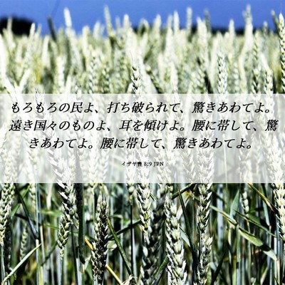 Picture 06 - イザヤ書 8:9 JPN - もろもろの民よ、打ち破られて、驚 - Bible Verse Picture