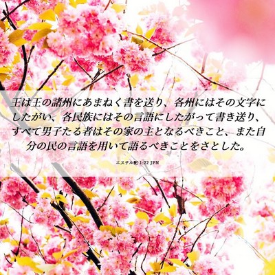 Picture 06 - エステル記 1:22 JPN - 王は王の諸州にあまねく書を送り、 - Bible Verse Picture