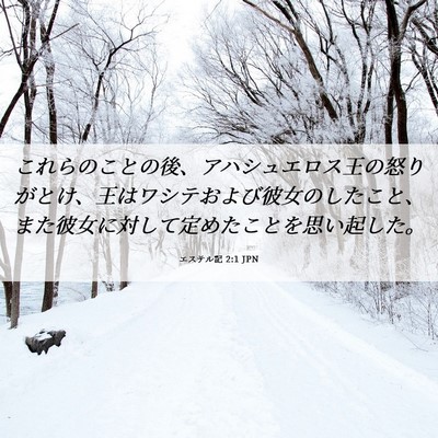 Picture 06 - エステル記 2:1 JPN - これらのことの後、アハシュエロス - Bible Verse Picture