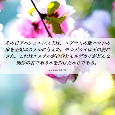 Picture 06 - エステル記 8:1 JPN - その日アハシュエロス王は、ユダヤ - Bible Verse Picture