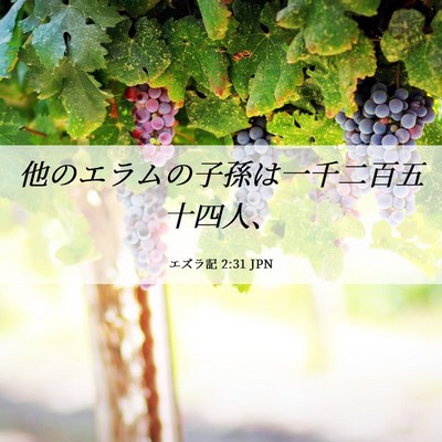 Picture 06 - エズラ記 2:31 JPN - 他のエラムの子孫は一千二百五十四 - Bible Verse Picture