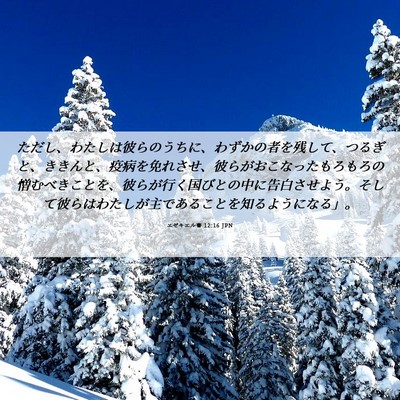 Picture 06 - エゼキエル書 12:16 JPN - ただし、わたしは彼らのうちに、わ - Bible Verse Picture
