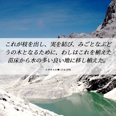 Picture 06 - エゼキエル書 17:8 JPN - これが枝を出し、実を結び、みごと - Bible Verse Picture