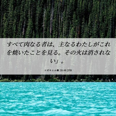Picture 06 - エゼキエル書 20:48 JPN - すべて肉なる者は、主なるわたしが - Bible Verse Picture