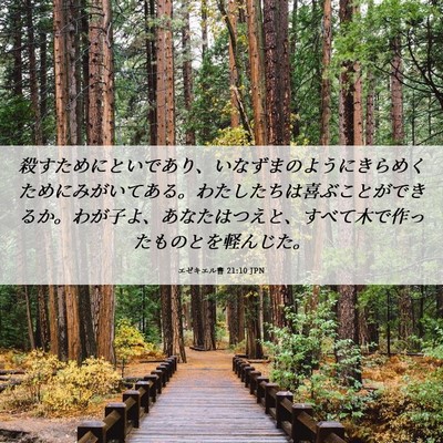 Picture 06 - エゼキエル書 21:10 JPN - 殺すためにといであり、いなずまの - Bible Verse Picture