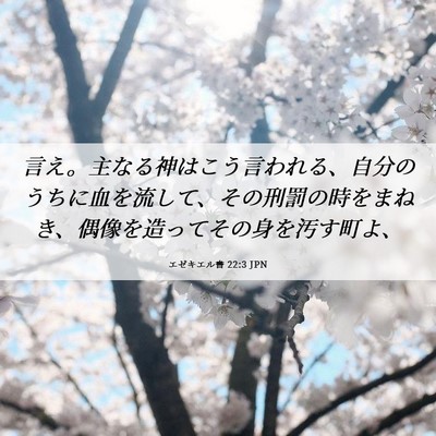 Picture 06 - エゼキエル書 22:3 JPN - 言え。主なる神はこう言われる、自 - Bible Verse Picture