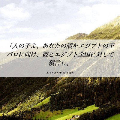 Picture 06 - エゼキエル書 29:2 JPN - 「人の子よ、あなたの顔をエジプト - Bible Verse Picture