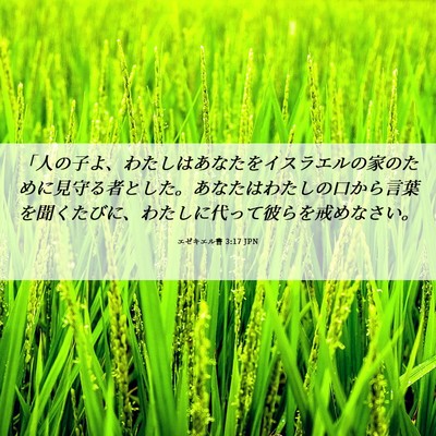 Picture 06 - エゼキエル書 3:17 JPN - 「人の子よ、わたしはあなたをイス - Bible Verse Picture