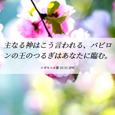 Picture 06 - エゼキエル書 32:11 JPN - 主なる神はこう言われる、バビロン - Bible Verse Picture