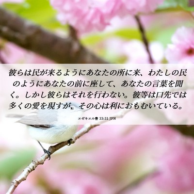 Picture 06 - エゼキエル書 33:31 JPN - 彼らは民が来るようにあなたの所に - Bible Verse Picture