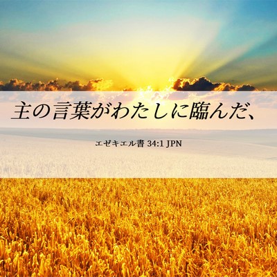 Picture 06 - エゼキエル書 34:1 JPN - 主の言葉がわたしに臨んだ、 - Bible Verse Picture