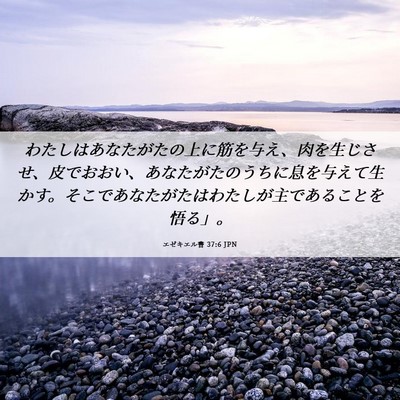 Picture 06 - エゼキエル書 37:6 JPN - わたしはあなたがたの上に筋を与え - Bible Verse Picture