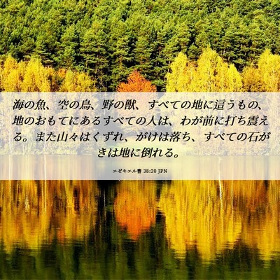 Picture 06 - エゼキエル書 38:20 JPN - 海の魚、空の鳥、野の獣、すべての - Bible Verse Picture