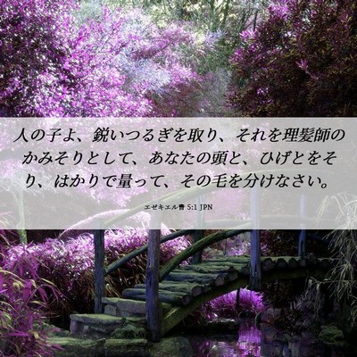Picture 06 - エゼキエル書 5:1 JPN - 人の子よ、鋭いつるぎを取り、それ - Bible Verse Picture