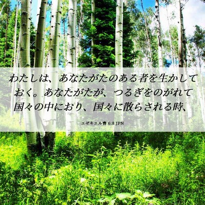 Picture 06 - エゼキエル書 6:8 JPN - わたしは、あなたがたのある者を生 - Bible Verse Picture