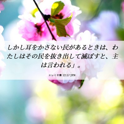 Picture 06 - エレミヤ書 12:17 JPN - しかし耳をかさない民があるときは - Bible Verse Picture