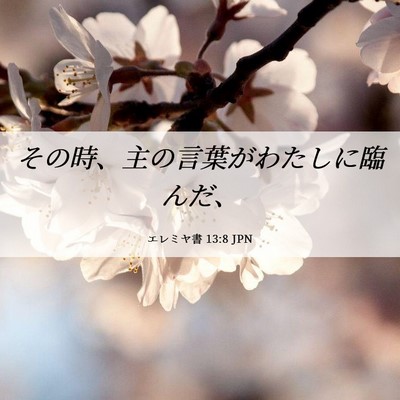 Picture 06 - エレミヤ書 13:8 JPN - その時、主の言葉がわたしに臨んだ - Bible Verse Picture