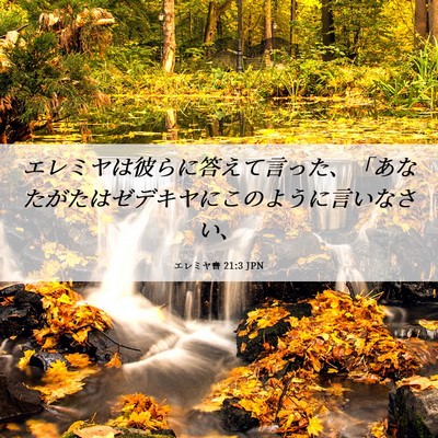 Picture 06 - エレミヤ書 21:3 JPN - エレミヤは彼らに答えて言った、「 - Bible Verse Picture