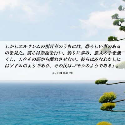 Picture 06 - エレミヤ書 23:14 JPN - しかしエルサレムの預言者のうちに - Bible Verse Picture