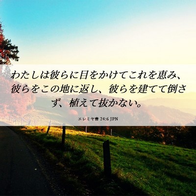 Picture 06 - エレミヤ書 24:6 JPN - わたしは彼らに目をかけてこれを恵 - Bible Verse Picture