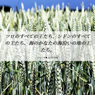 Picture 06 - エレミヤ書 25:22 JPN - ツロのすべての王たち、シドンのす - Bible Verse Picture
