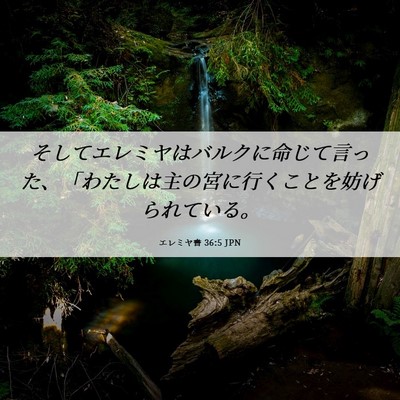 Picture 06 - エレミヤ書 36:5 JPN - そしてエレミヤはバルクに命じて言 - Bible Verse Picture