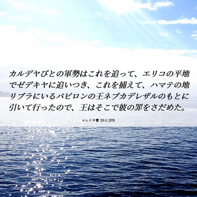 Picture 06 - エレミヤ書 39:5 JPN - カルデヤびとの軍勢はこれを追って - Bible Verse Picture